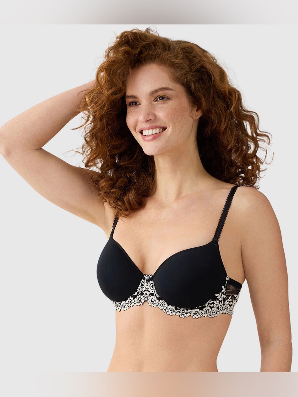 LIKE NEW BUNDLE Wacoal Nude and Black Embrace Lace T-Shirt Bras (34D) - Picture 5 of 7